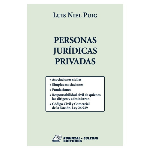 Personas Jurídicas Privadas Niel Puig