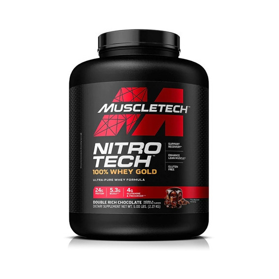 Nitro Tech 100% Whey Gold 5lb Sabor Double Chocolate