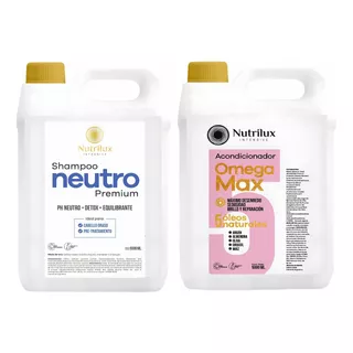 Shampoo Neutro Nutrilux X5l + Crema X5l Luxury Uso Familiar
