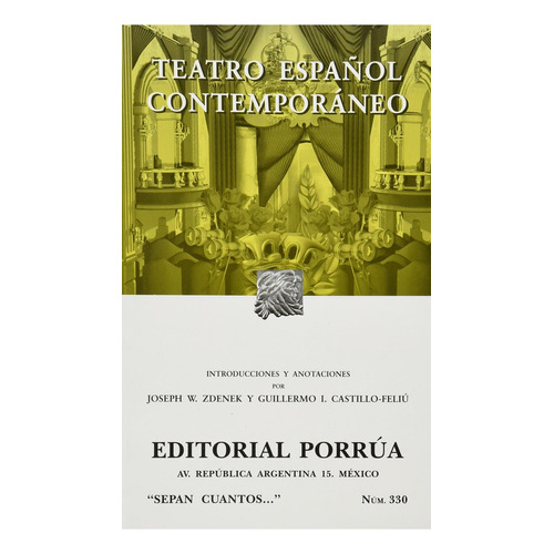 teatro español contemporaneo: No, de López Rubio, José., vol. 1. Editorial Porrua, tapa pasta blanda, edición 6 en español, 2004