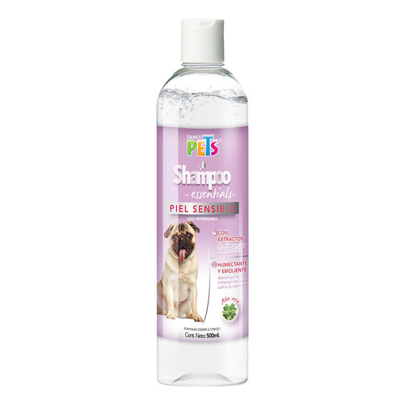 Shampoo Essentials Perro Piel Sensible 500 Ml Para Mascotas Fragancia Aloe vera Tono de pelaje recomendado Claro y Oscuro
