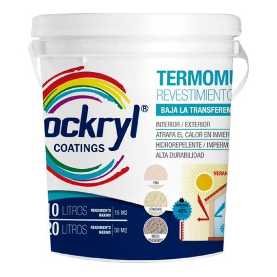 Revestimiento Rockyl Termomuro Hcca 20 Lt Color Cartilla