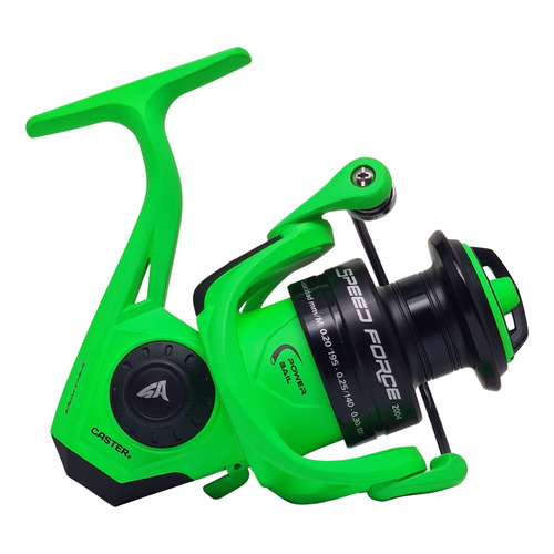 Reel Frontal Caster Speed Force 2004 Spinning 4 Rulemanes Color Verde Lado de la manija Derecho/Izquierdo