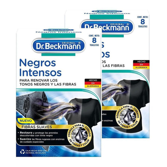 Negros Intensos Dr. Beckmann Para Lavar Ropa Negra X2