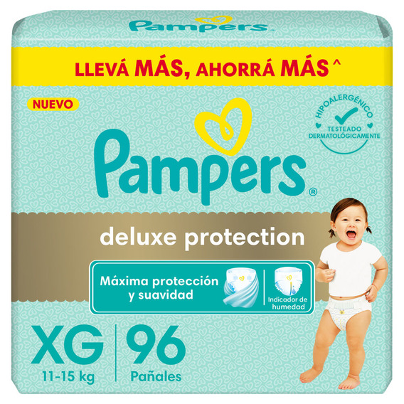 Pañales Pampers Deluxe protection XG x 96 unidades