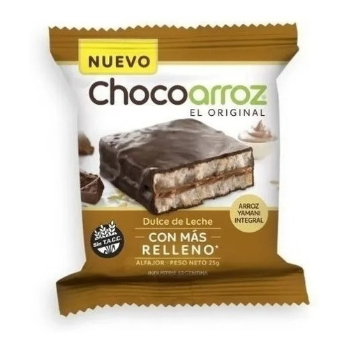 Alfajor Arroz Chocoarroz Chocolate Dulce De Leche Pack X30