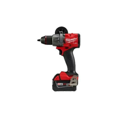 Taladro Percutor Inalámbrico 13mm Milwaukee M18 Fuel 2804-22 Color Rojo/Negro