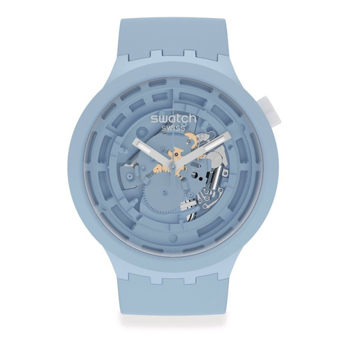 Reloj Swatch Bioceramic C-blue Mujer Hombre Color de la malla Celeste Color del bisel Celeste Color del fondo Celeste