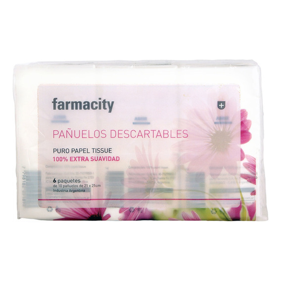 Pañuelos Descartables Farmacity De Papel X 6 Un Farmacity Pañuelos Descartables Extra Suave Pack 6 x 10u