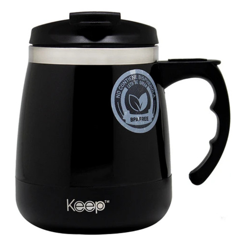 Taza térmica Keep Indoor lisa color varios 400mL