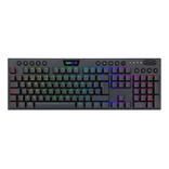 Teclado gamer bluetooth Redragon Horus K618 QWERTY español latinoamérica color negro con luz RGB