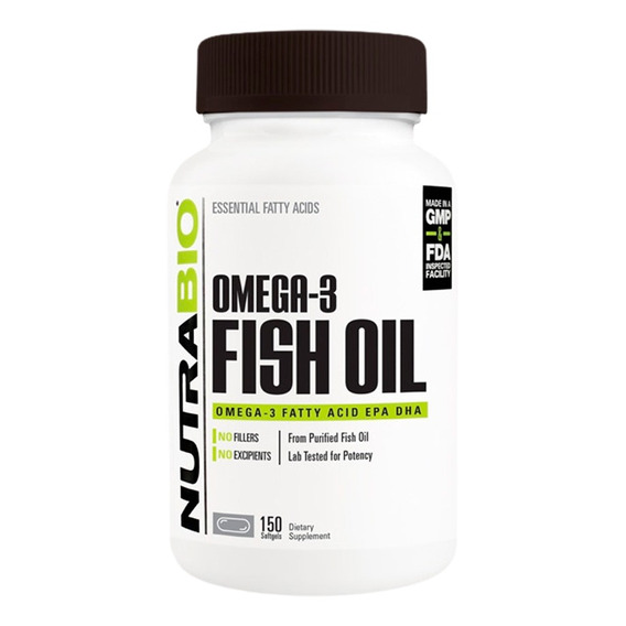 Omega 3 Nutrabio Fish Oil 150 Cápsulas