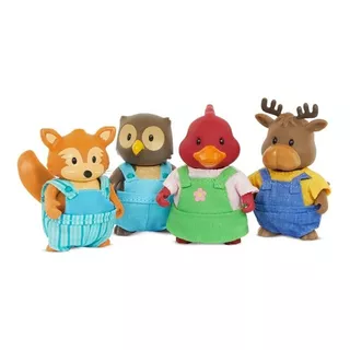 Lil Woodzeez 6677 Set Amigos Del Bosque X4 Figuras Animales