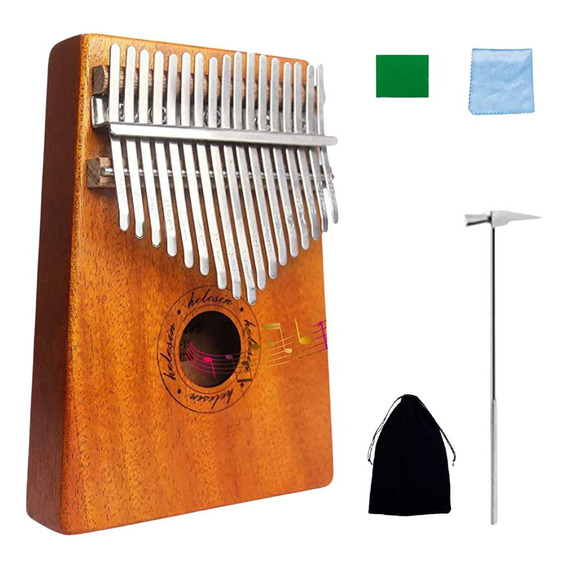 Kalimba Piano Africano Instrumento Musical 17 Teclas Pulgar