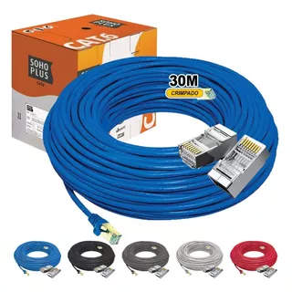 Cabo De Rede Cat6 Utp Furukawa Sohoplus 100% Cobre 30 Metros