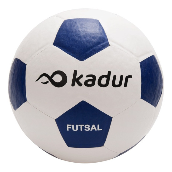 Pelota Futsal N°4 Medio Pique Simil Cuero Futbol Papi Color Blanco/Azul