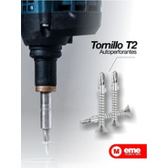 Tornillo Autoperforante T2  Mecha C/alas 8 X 1 1/4  100 Un
