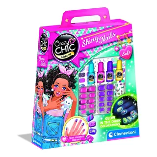 Maquillaje Infantil Set Uñas Brilla Crazy Chic Clementoni