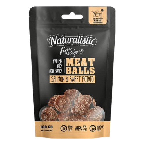  Naturalistic snack perro albondigas de salmón con camote 100gr