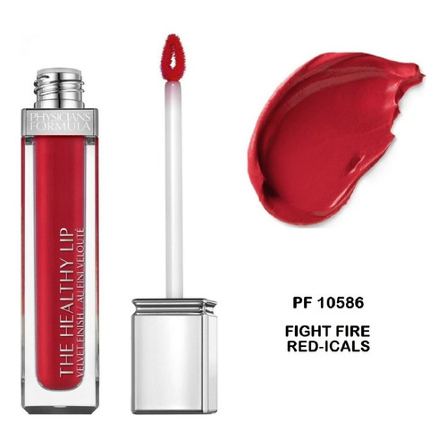 Labial Líquido Velvet Physicians Formula The Healthy Lip Acabado VELVET FINISH Color FIGHT FIRE RED ICALS