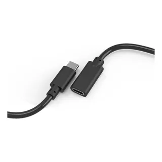 Cable Extension Usb Tipo C Hembra Macho Gen 3.2 60w 10gbps Color Negro