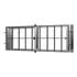 Ventana Serie 20 De 80 X 40 + Reja En 12 Mm Color Gris