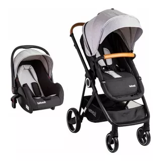 Coche De Paseo Bebesit Cosmos Gris Con Chasis Color Negro