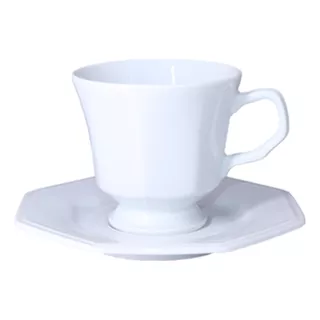 8 Xícaras Chá Com Pires Prisma Porcelana Schmidt 2a Linha