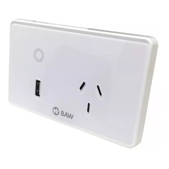 Tomacorriente Wifi Smart Enchufe Y Puerto Usb Color Blanco