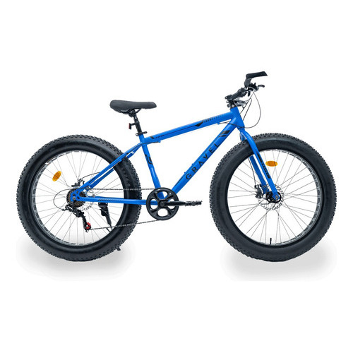 Gravel Bicicleta Mtb Fat Llanta Ancha 4.0 7v Shimano R26 Color Azul