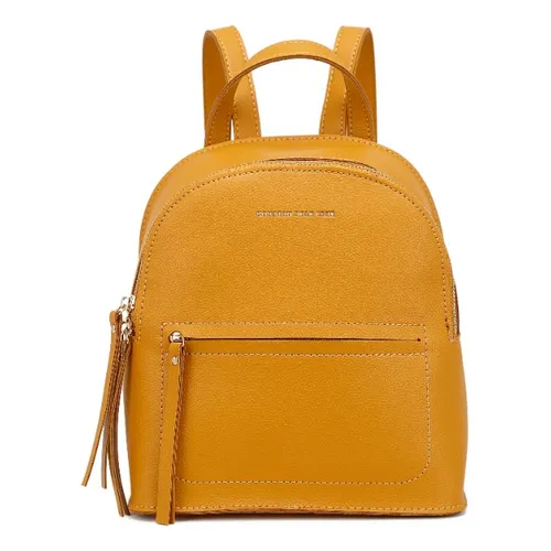 Mochila para mulheres bolsos externos lisos moderna com al a e