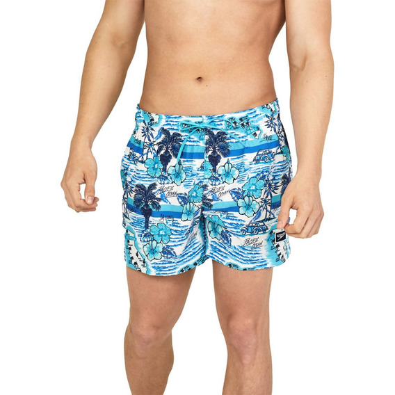 Traje De Baño Speedo Hombre Azul Short Natación 7784409400