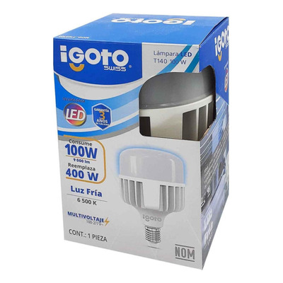 Foco Led Potente Igoto F105100 100w E40 Con Portalampara