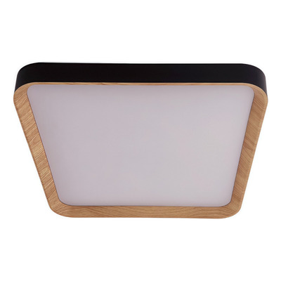 Plafon Led Nordic C Negro Madera Moderno Cct Lda82032-nm Negro/madera