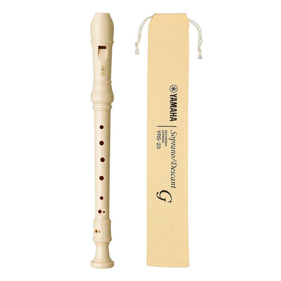 Flauta Dulce Soprano Yamaha Yrs23 Escolar Con Funda Cuot