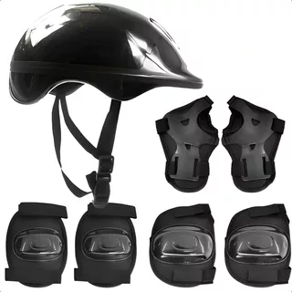 Kit De Proteção Infantil Capacete Patinete Patins Skate Bike