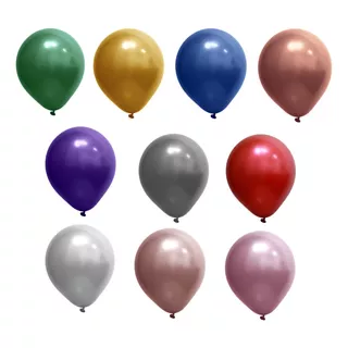 Balão Cromado 16 Polegadas 12 Unidades Artlatex