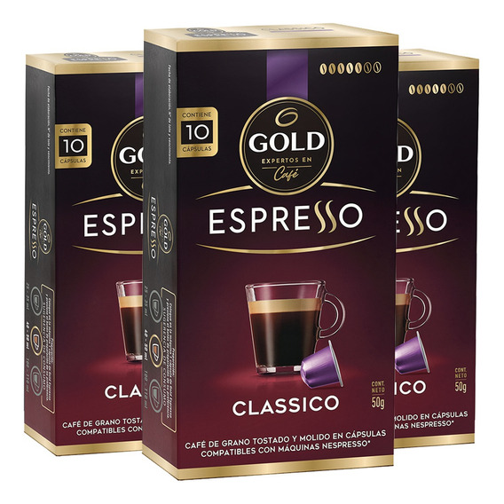 30 Capsulas Cafe De Grano Espresso Gold - Elige Tu Variedad