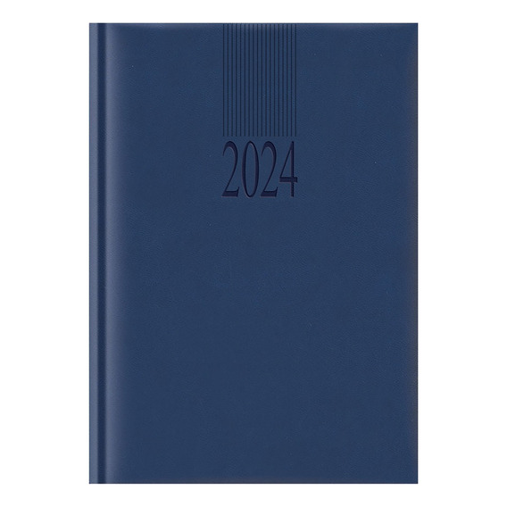 Agenda Diaria Básica 2024 Cubierta Tucson 14 X 20 Cm Danpex Portada Azul