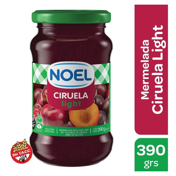 Mermelada Noel Ciruela Light Frasco 390 Grs