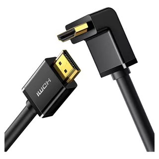 Cable Hdmi 2.0 Ángulo 90° Ugreen 4k @60hz Hd 3d 1080p Arc 18gbps 2m