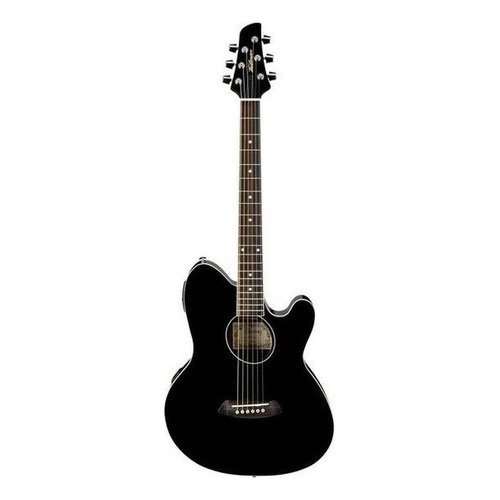 Guitarra Electroacústica Ibanez Talman TCY10E para diestros black high gloss brillante