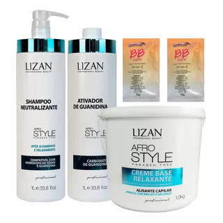 Lizan Afrostyle Kit Shampoo + Ativador + Relaxante (3itens)