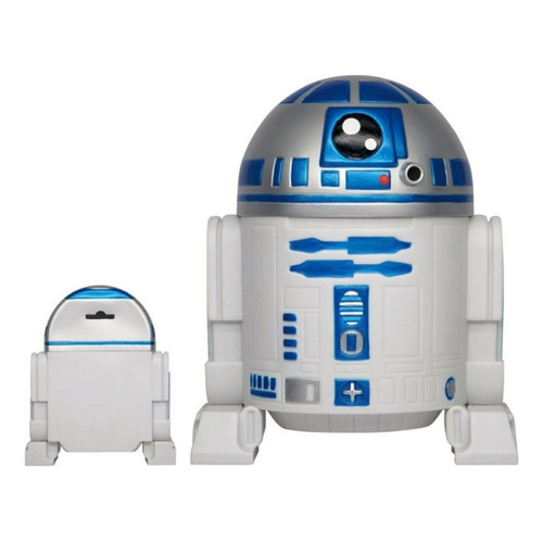 R2 D2 Star Wars Figura Alcancia Monogram Color Azul