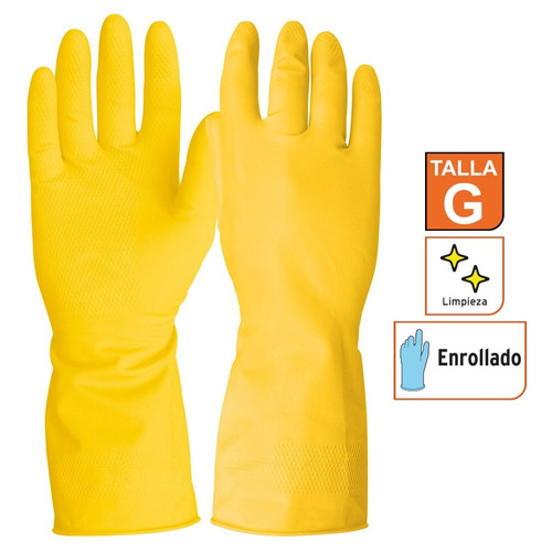 Guantes Latex Limpieza Domestica Grande Pretul 23261