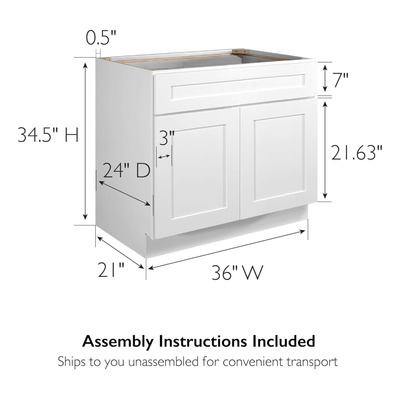 Design House  Brookings Sb36 - Armario De Cocina Sin Ensambl