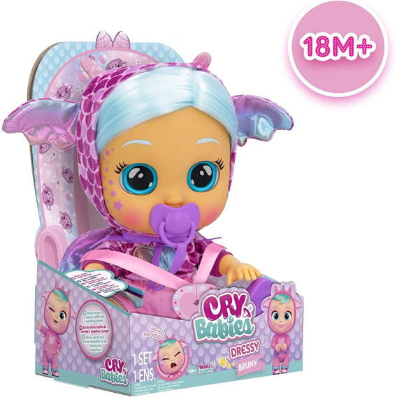 Muñeca Cry Babies Dressy Bruny Bebes Llorones Imc Toys