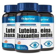 Kit 3 Luteína + Zeaxantina Vitaminas A C E Cobre Zinco 60cps