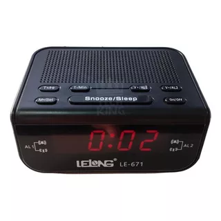 Relógio Lelong Le 671 Rádio Am Fm - Despertador Alarme Duplo