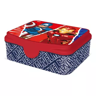 Vianda Infantil Con Broche Avengers 15 Cm Color Rojo